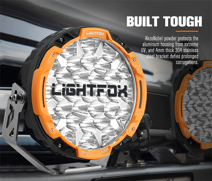 Lightfox 9 Inch LED Driving Light 1Lux@2,100M IP68 16,342 lumens - 5 years Warranty