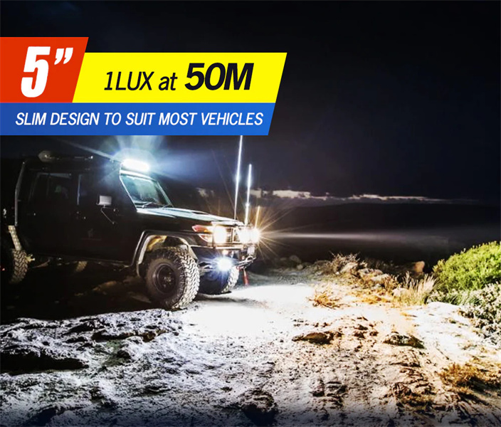 Lightfox 5inch Led Light Bar 1 Lux @ 50M IP68 Rating 3,980 Lumens  - 1 Year Warranty