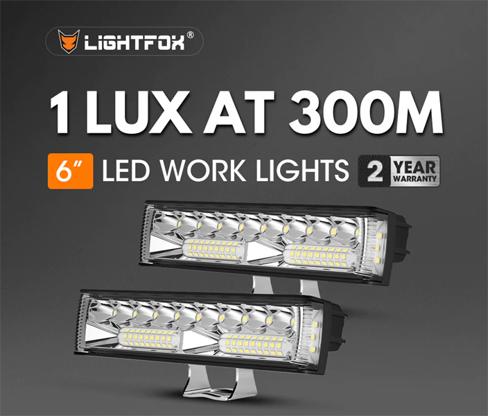 Lightfox 6inch LED Light Bar 1 Lux @ 300M IP68 Rating 10,098 Lumens - 2 Years warranty