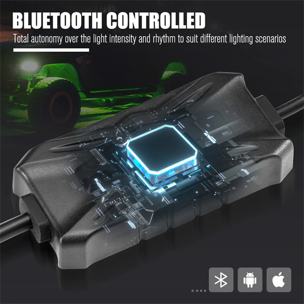 Lightfox  RGBW LED Rock Lights - 4 Pack -3 Years Warranty