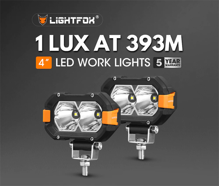 Lightfox 4Inch LED Light Bar 1 Lux @ 393m IP68 Rating 4,600 Lumens - 5 years Warranty