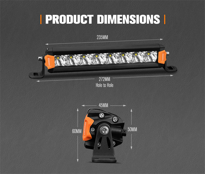 Lightfox Vega Series 8inch LED Light Bar 1 Lux @ 606m IP68 Rating 8,856 Lumens -5 Years Warranty