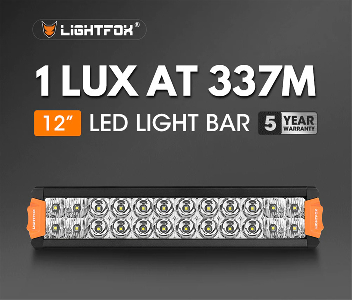 Lightfox Rigel Series 12inch LED Light Bar 1 Lux @ 337M IP68 Rating 8,320 Lumens - 5 years Warranty