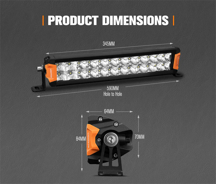 Lightfox Rigel Series 12inch LED Light Bar 1 Lux @ 337M IP68 Rating 8,320 Lumens - 5 years Warranty
