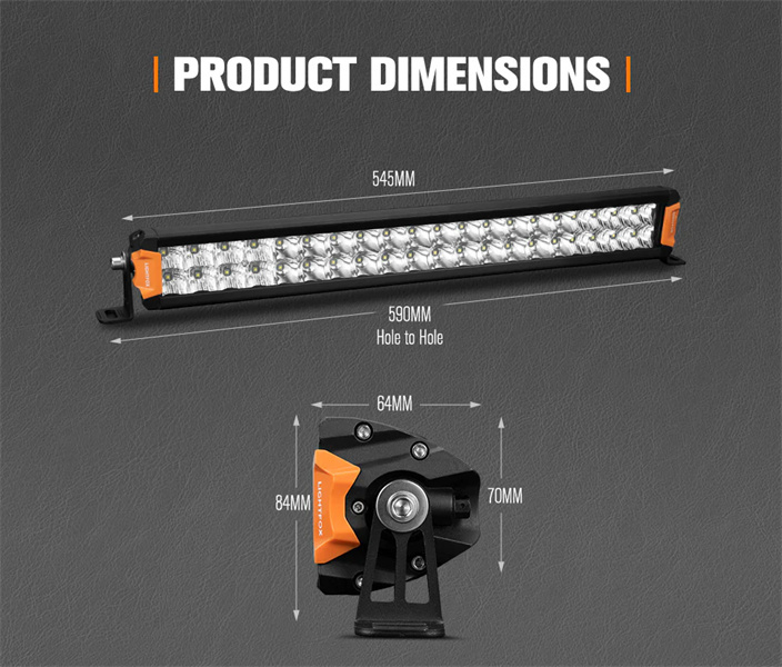 Lightfox Rigel Series 20inch LED Light Bar 1 Lux @ 509M IP68 Rating 15,096 lumens - 5 years warranty