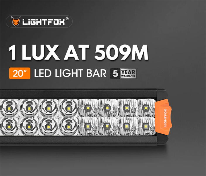 Lightfox Rigel Series 20inch LED Light Bar 1 Lux @ 509M IP68 Rating 15,096 lumens - 5 years warranty