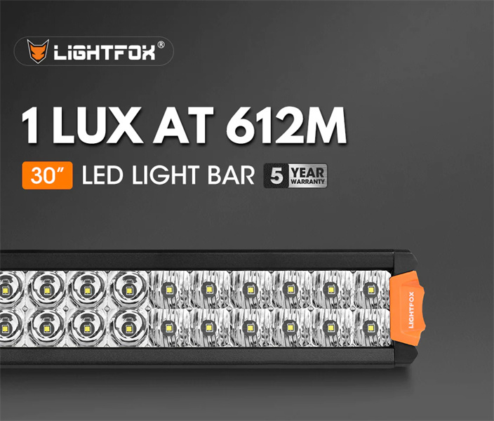 Lightfox Rigel Series 30inch LED Light Bar 1 Lux @ 612M IP68 Rating 22,644 - 5 years warranty