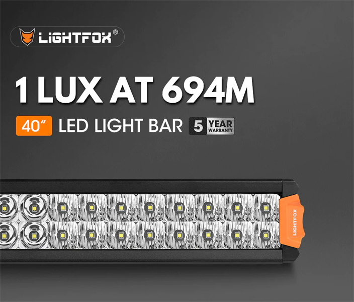 Lightfox Rigel Series 40inch LED Light Bar 1 Lux @ 694M IP68 Rating 30,192 - 5 years warranty