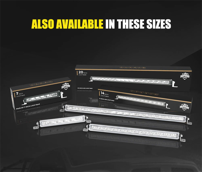 Defend Indust 7inch Led Light Bar 1 Lux @ 150M (Pair) IP67 Rating 2,000 Lumens