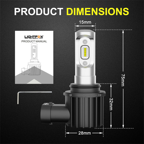 2x Philips 9006 HB4 6000LM LED Headlight Kit High/Low Replace Xenon Halogen Globe - 3 Years Warranty