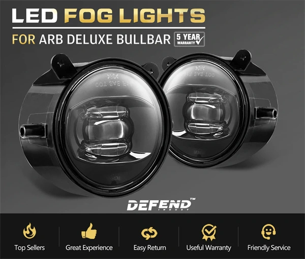Defend Indust LED Driving Light 1,600lm (pair) - 5 Years Warranty
