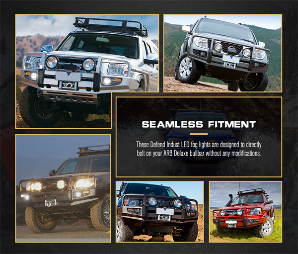 Defend Indust LED Driving Light 1,600lm (pair) - 5 Years Warranty