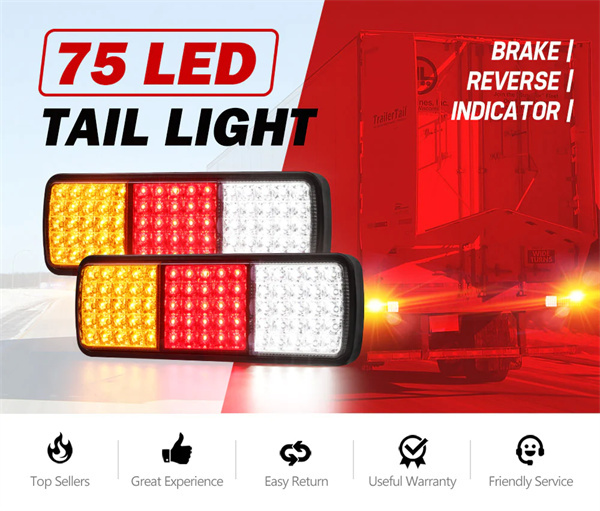 2x LED Tail Lights Stop Indicator Reverse 12V Ute Trailer Caravan Truck Boat ADR - 3 years warranty