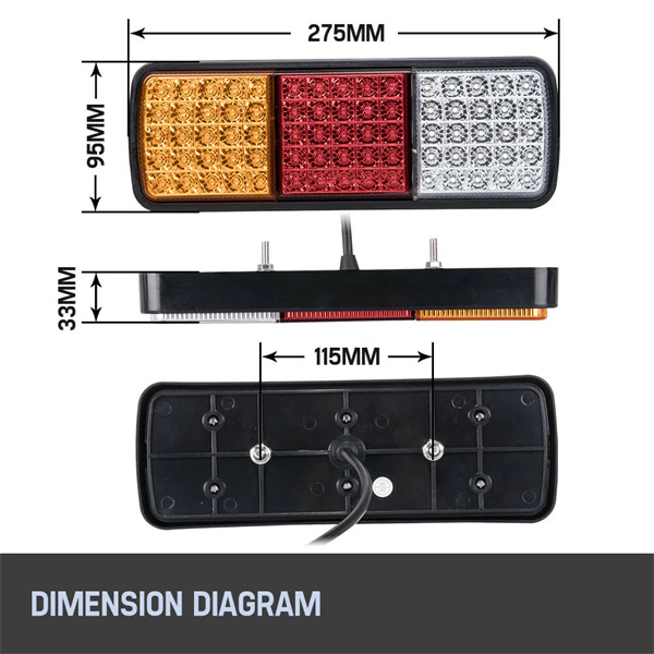 2x LED Tail Lights Stop Indicator Reverse 12V Ute Trailer Caravan Truck Boat ADR - 3 years warranty