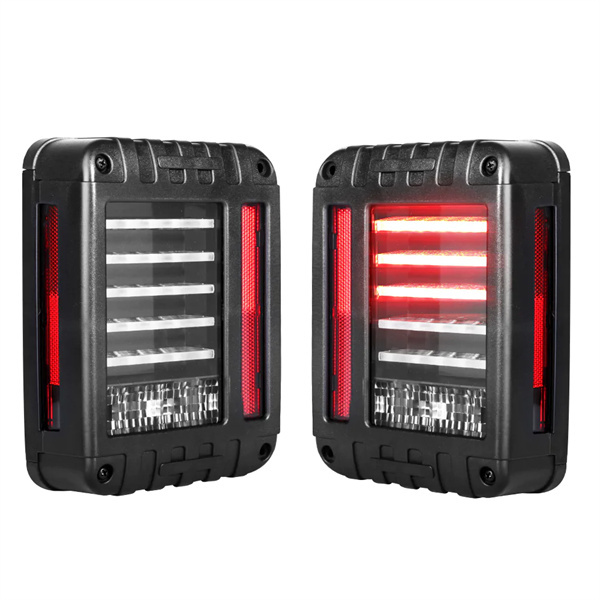 2x Smoked LED Tail Lights Brake Turn Signal Reverse Jeep Wrangler JK 07-17 OEM -3 years warranty