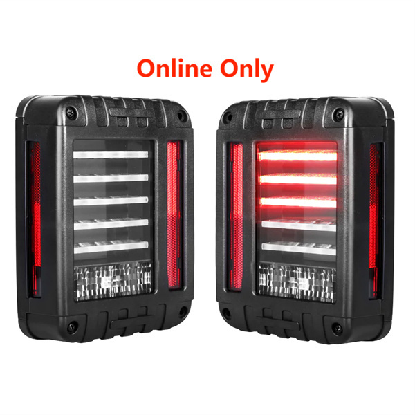 2x Smoked LED Tail Lights Brake Turn Signal Reverse Jeep Wrangler JK 07-17 OEM -3 years warranty