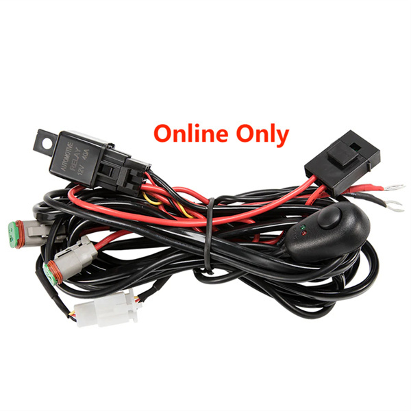 2 Way High Beam Wiring Loom Harness 12V 40A Relay Switch Kit Driving Light Bar - 1 Year Warranty