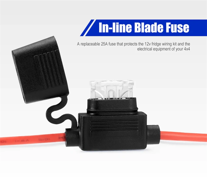 Atem Power 12V Fridge Wiring Kit 6M Cable DC Cig Plug In-line Fuse For 4x4 4WD - 2 years Warranty