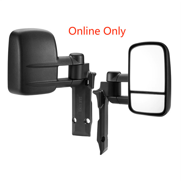 San Hima Pair Extendable Towing Mirrors For Toyota Land Cruiser 70-79 Series 1984-2019 -3 years Warranty