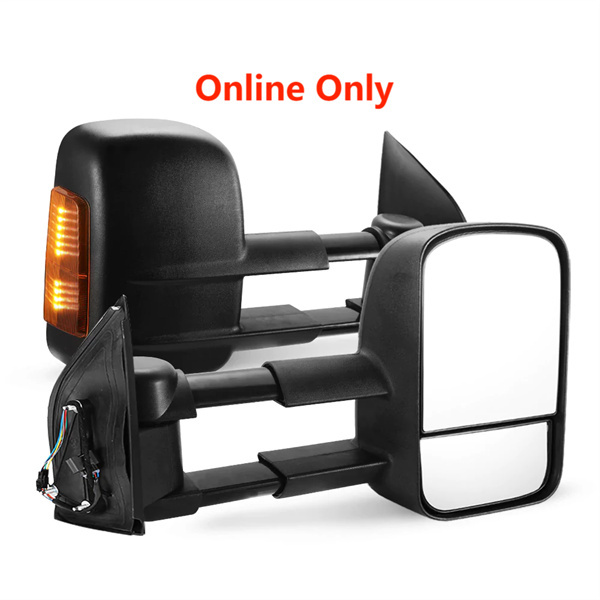 Pair Extendable Towing Side Mirrors for Nissan Navara D40 2005-2015 - 3 years warranty