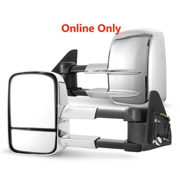 Pair Extendable Towing Mirrors for Toyota Prado 120 Series 2002-2009 - 3 Years Warranty