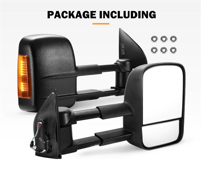 Pair Extendable Towing Side Mirrors for Nissan Pathfinder MY 2003-2013 - 3 years Warranty