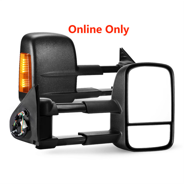 Pair Extendable Towing Side Mirrors suits Toyota HILUX 2015-ON - 3 Years Warranty