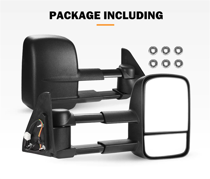 Pair Towing Extendable Mirrors suit Toyota Prado 120 Series 2002-2009 - 3 Years Warranty