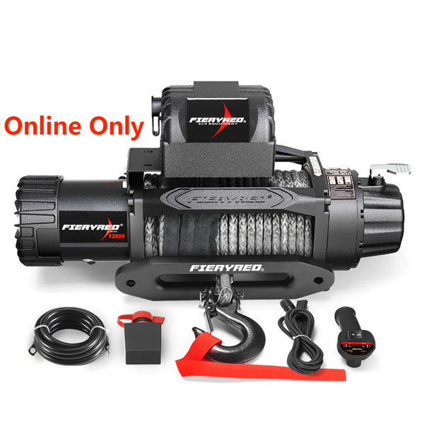 13000LBS 12V Synthetic Rope Electric Winch 1 Year Warranty