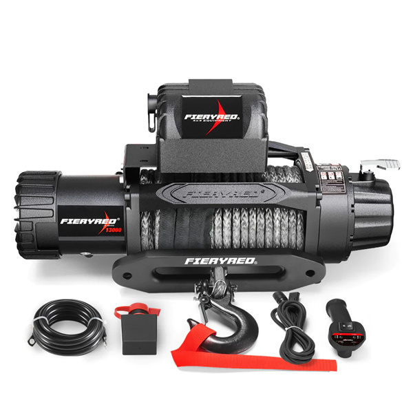 13000LBS 12V Synthetic Rope Electric Winch - 1 Year Warranty