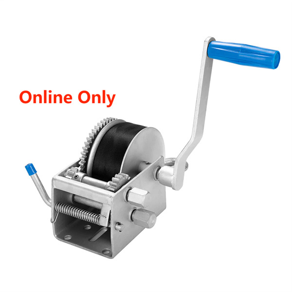 3000KG/6615LBS Hand Winch 3 Speed Dyneema Webbing Strap Boat Car Marine 4WD 8M - 1 Year Warranty