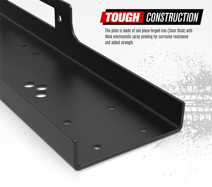 Universal Steel Winch Mount Plate for 9000lbs-14500lbs Winch - 1 Year Warranty