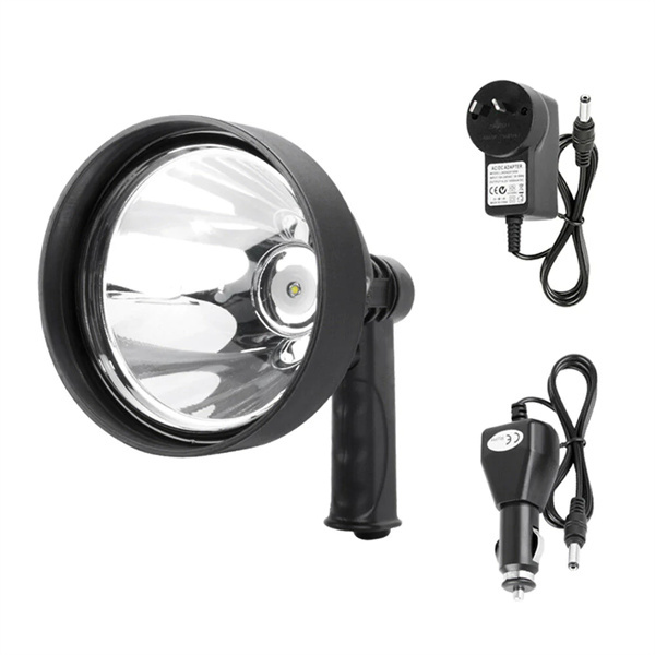 15W T6 Handheld Spot Light Rechargeable LED Spotlight Hunting Shooting 12V - 1 Year Warranty