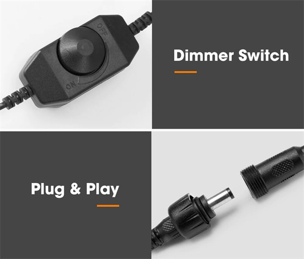 Lightfox 6PCS 12V LED Strip Light Bar Waterproof Amber White Lights Camping Boat - 2 years Warranty