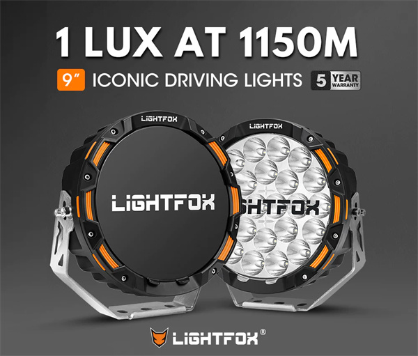 Lightfox 9inch LED Driving Light 1 Lux @1,150M IP68 20,200 lumen - 5 years Warranty