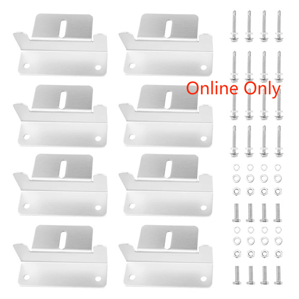 8x Solar Panel Mounting Z Bracket Aluminium for Caravan Roof Wall Mount