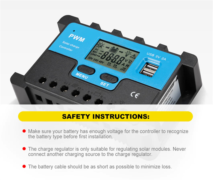 30A PWM Solar Charge Controller 30AMP Battery Regular 12/24V Auto USB LCD