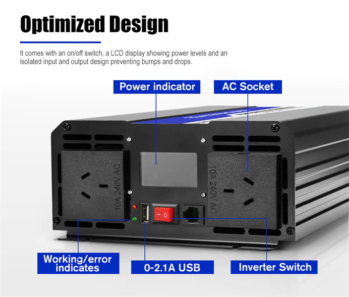 Atem Power 1500W/3000W 12V to 240V Pure Sine Wave Power Inverter