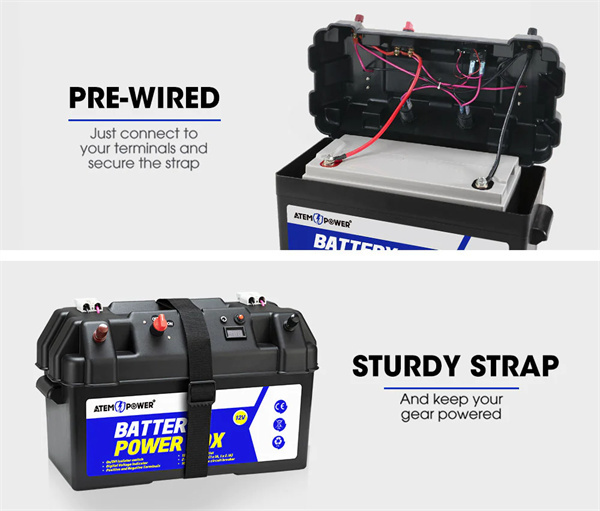 Atem Power 12V 135Ah AGM Deep Cycle Battery + 12V 20A DC to DC Battery Charger + Battery Box