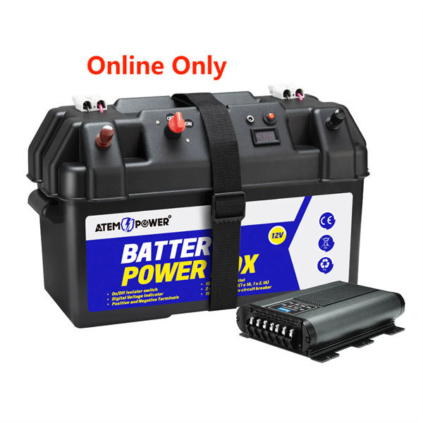 Atem Power 12V 40A DC to DC Battery Charger MPPT Dual Battery System with Battery Box