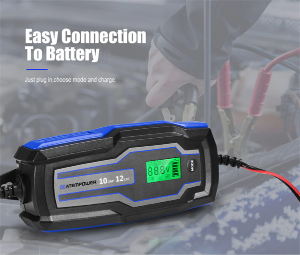 Smart Battery Charger 10A 6V/12V Automatic AGM Car Truck Boat Motorcycle GEL