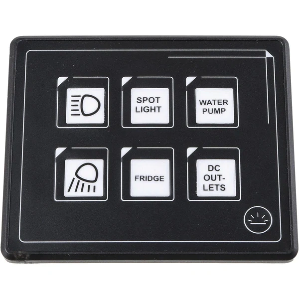 Drivetech 4X4 6-Way Touch Switch Panel with Bluetooth Control