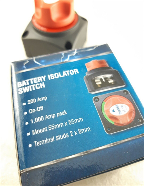 Battery Isolator Switch Marine Grade 200 AMP On - Off SPST