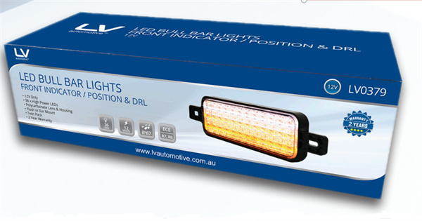 PKT 2 LED Bull Bar Light 12V Front Indicator / Position & Parker DRL IP67 - 12V Only