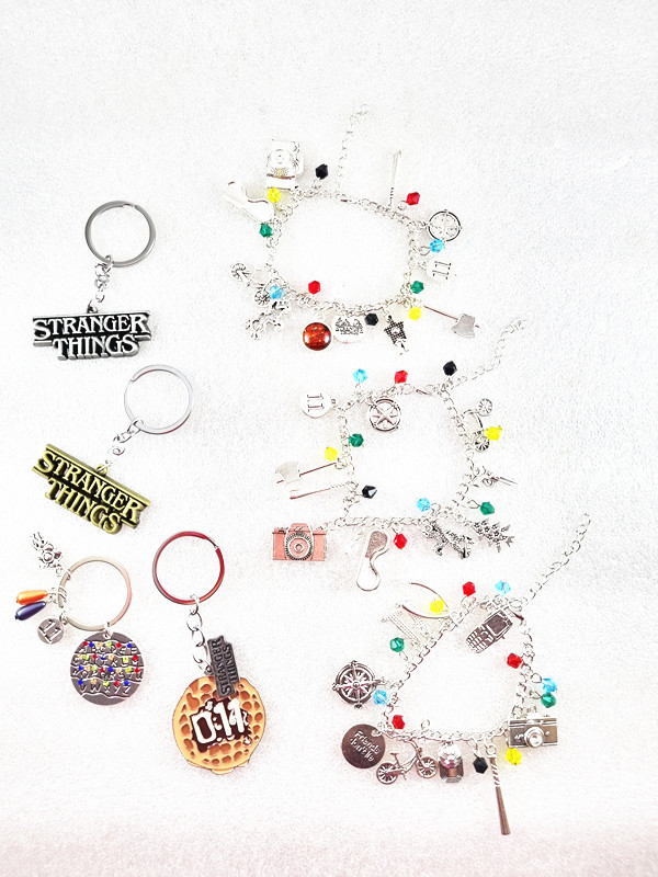 New Stranger Things Keyring, Stranger Things Keychain, Bracelet Stranger Things