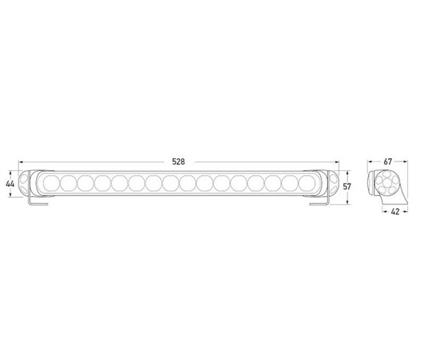 Hella 1398HD LED Light Bar 470MM Long 35W 9-33V, Pencil Beam