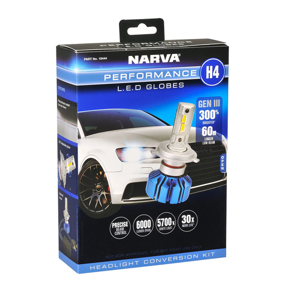 Narva H4 12/24V LED Conversion Kit Twin Pack Gen III LED Performance Globe Kit