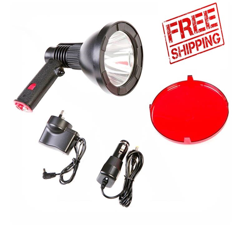 Rechargeable 125mm LED HandHeld Spotlight, Best Torch For Hunting, Camping, Boat