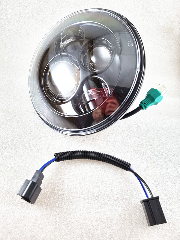 Pair GQ Patrol 7 Inch LED Headlights x 2 New Projector Lens for Holden H series / Jeep 4x4, Motorcycle, Truck