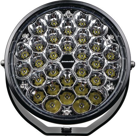 Drivetech 4X4 220mm Round LED Driving Light, Black Powder Coated - 3 Year Warranty